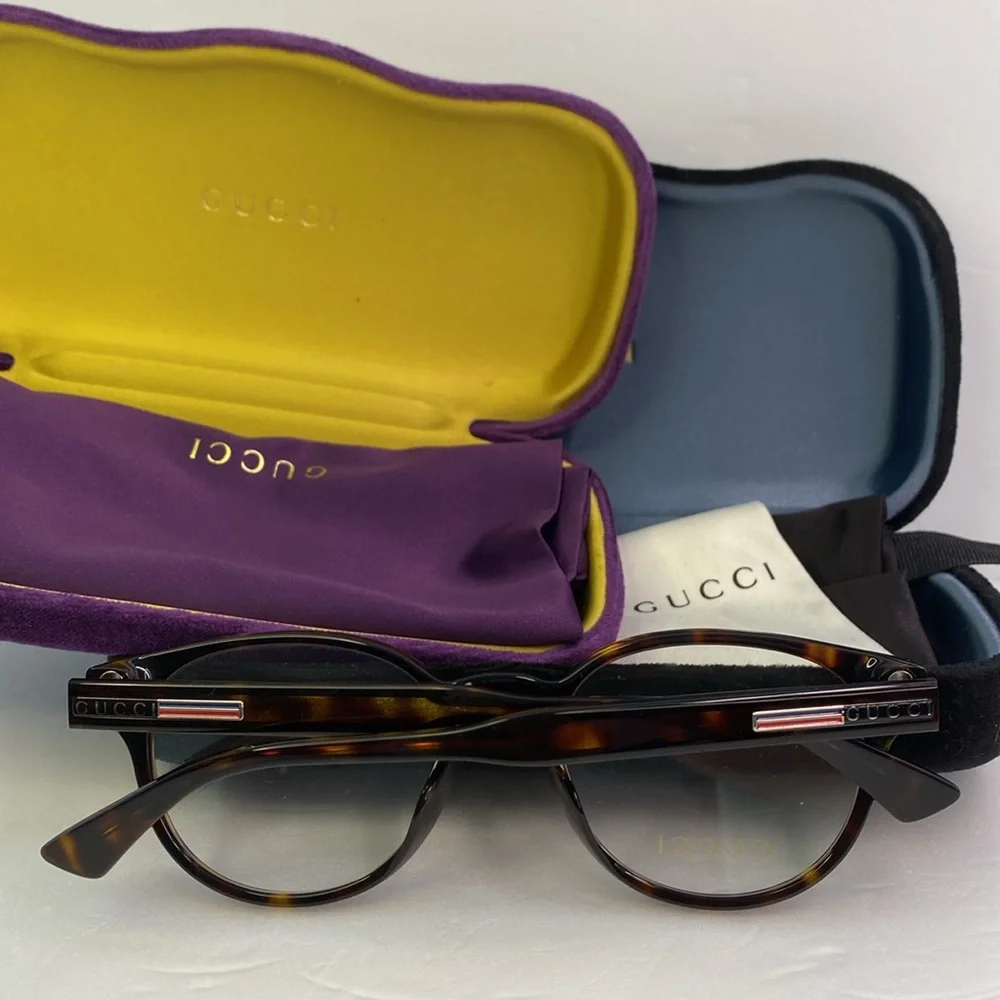New Original- Gucci GG0827O Eyeglasses Unisex Full Rim Round Optical Frame